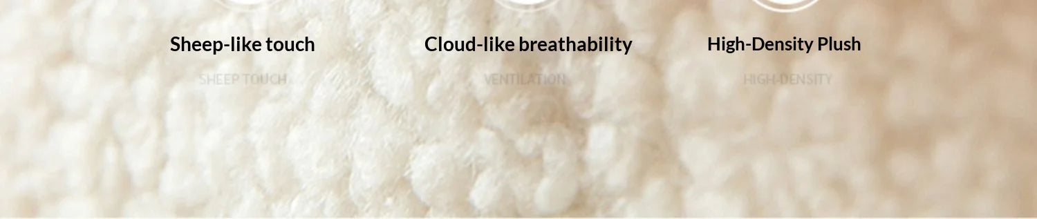 Nordic Wabi-Sabi Style Upholstered Sofa – Compact Cream Shearling Edition