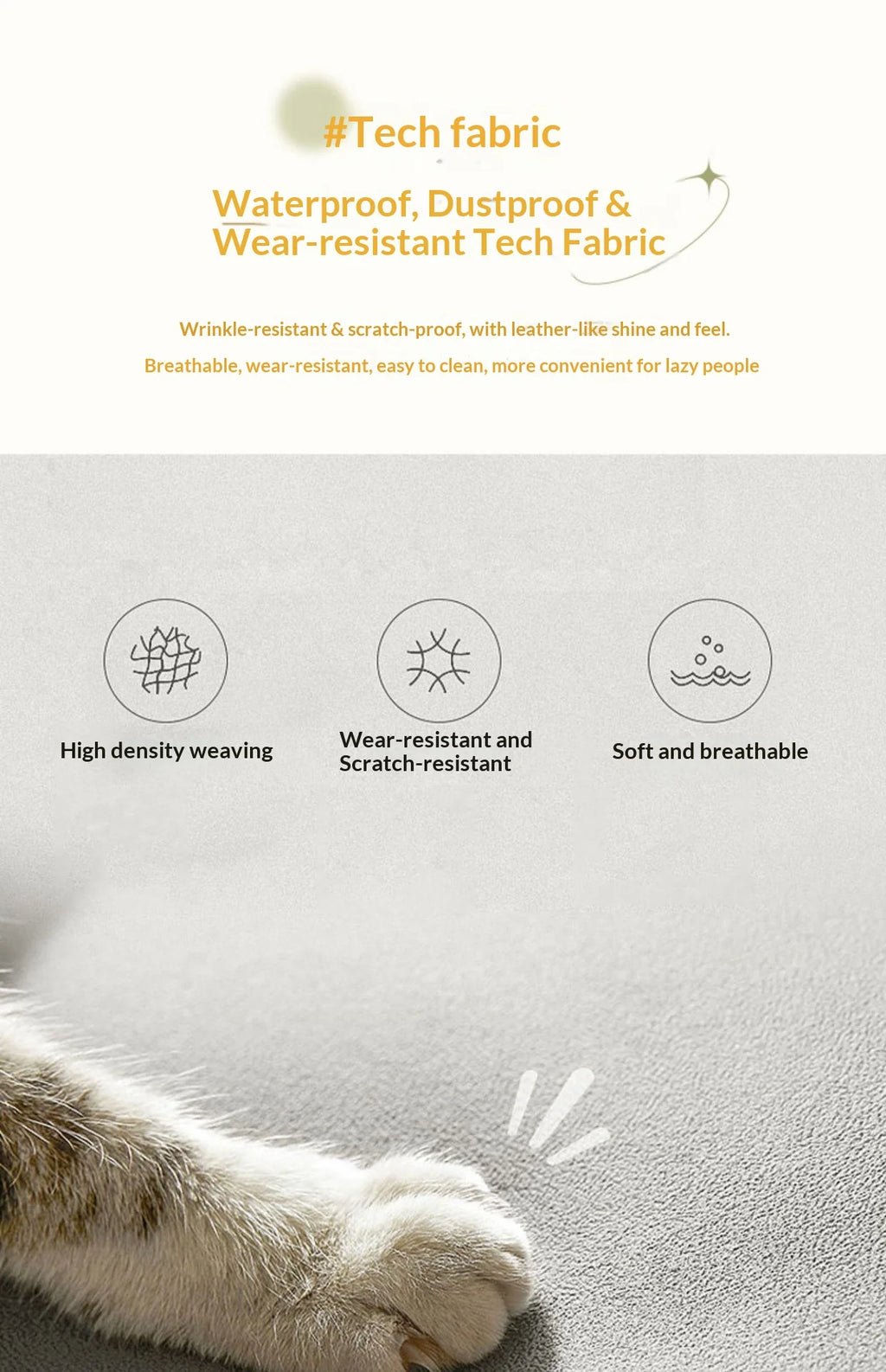 Nordic Wabi-Sabi Style Upholstered Sofa – Compact Cream Shearling Edition