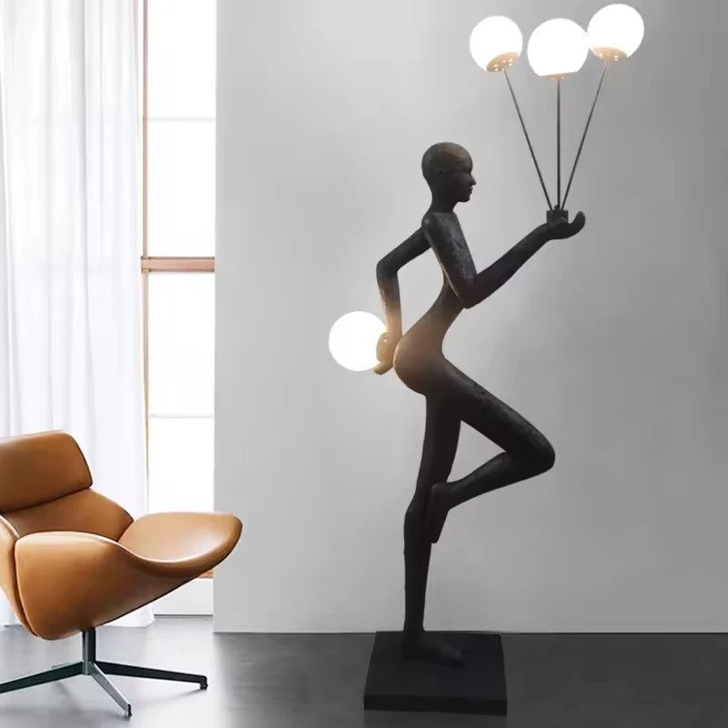Modern Abstract Sculpture Floor Lamp – Balloon LED Art Light