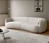 Nordic Luxury Modern Curved Sectional Sofa – Lambskin Fabric, Modular Design