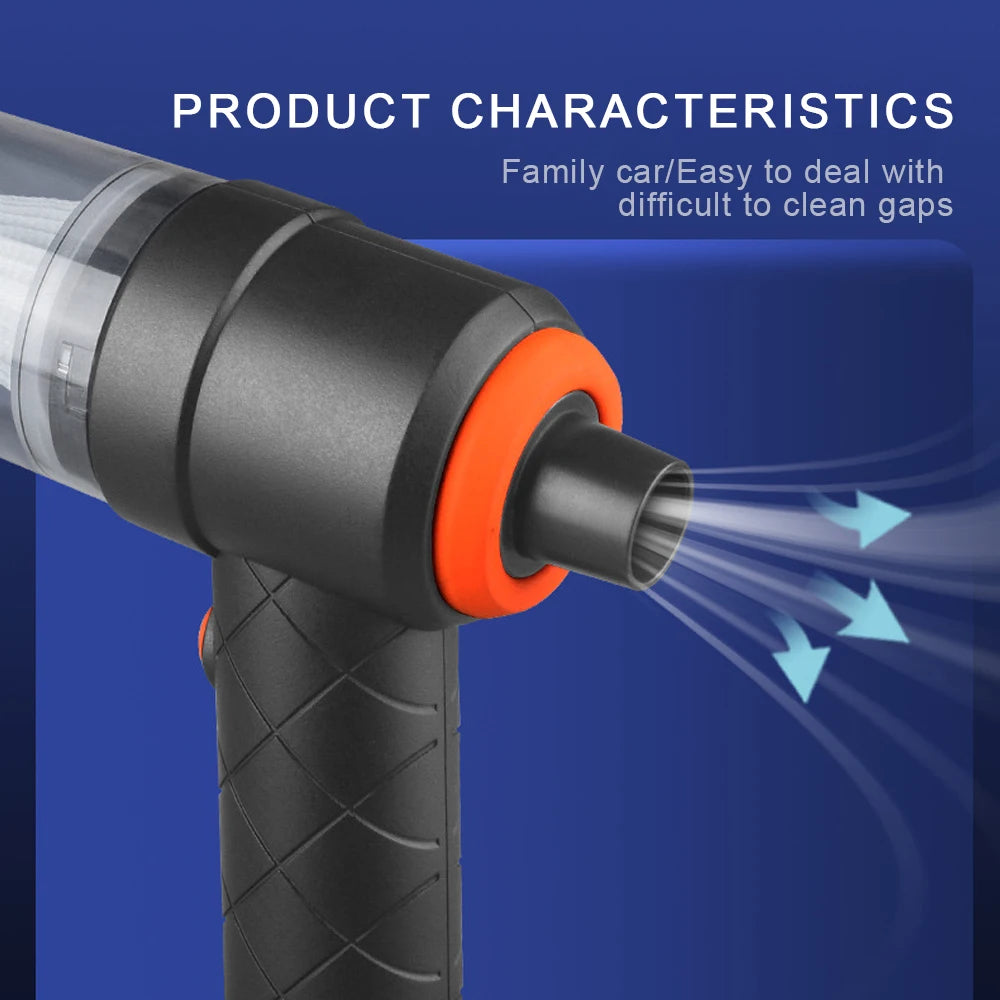 Portable Wireless Car Vacuum Cleaner 9000PA – Rechargeable Handheld Vacuum for Car, Home & Office