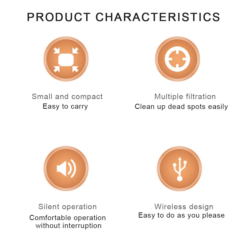 Portable Wireless Car Vacuum Cleaner 9000PA – Rechargeable Handheld Vacuum for Car, Home & Office