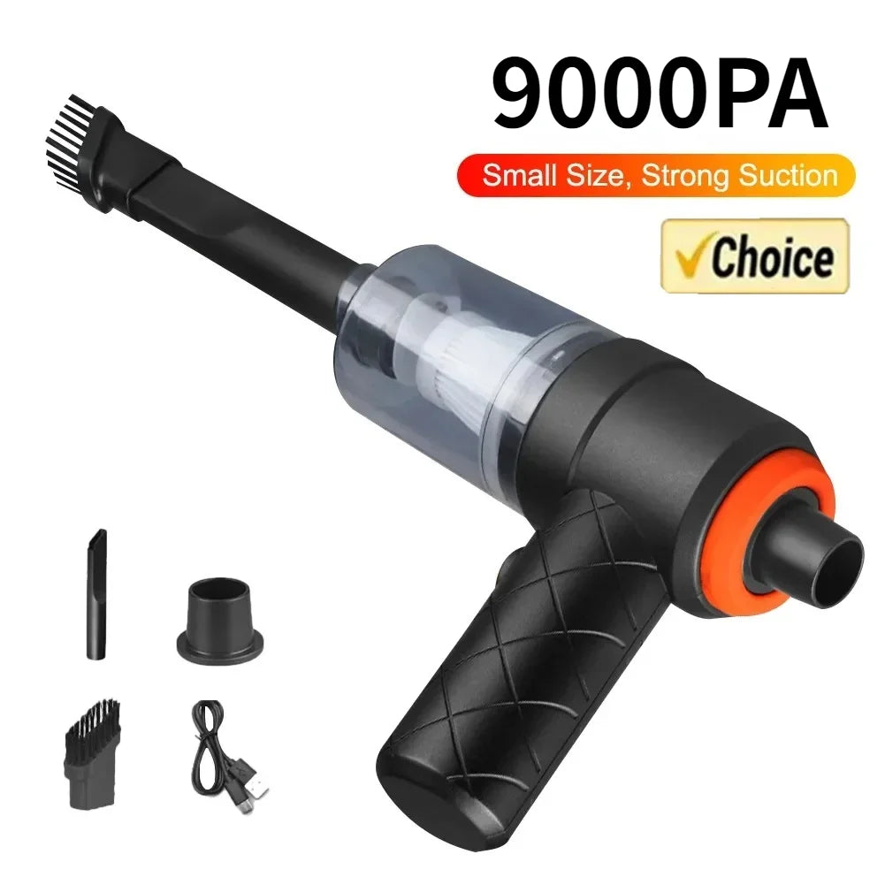 Portable Wireless Car Vacuum Cleaner 9000PA – Rechargeable Handheld Vacuum for Car, Home & Office