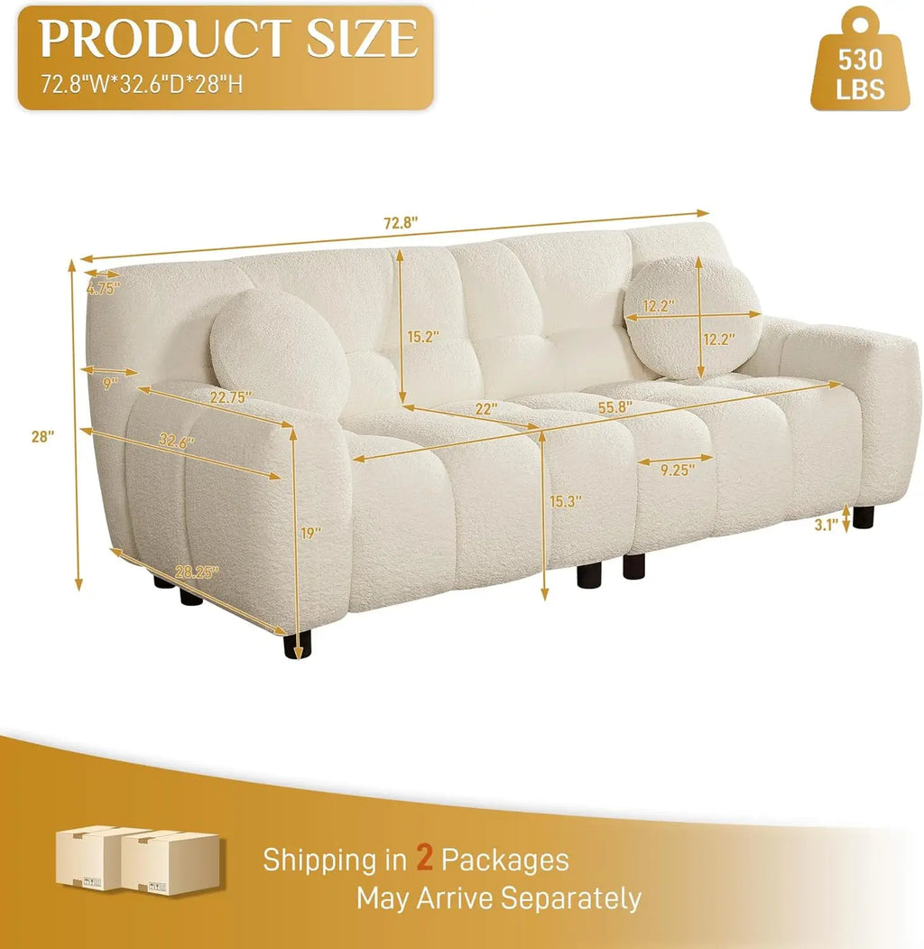 Luxury Wabi-Sabi Cloud Sofa – Product Description