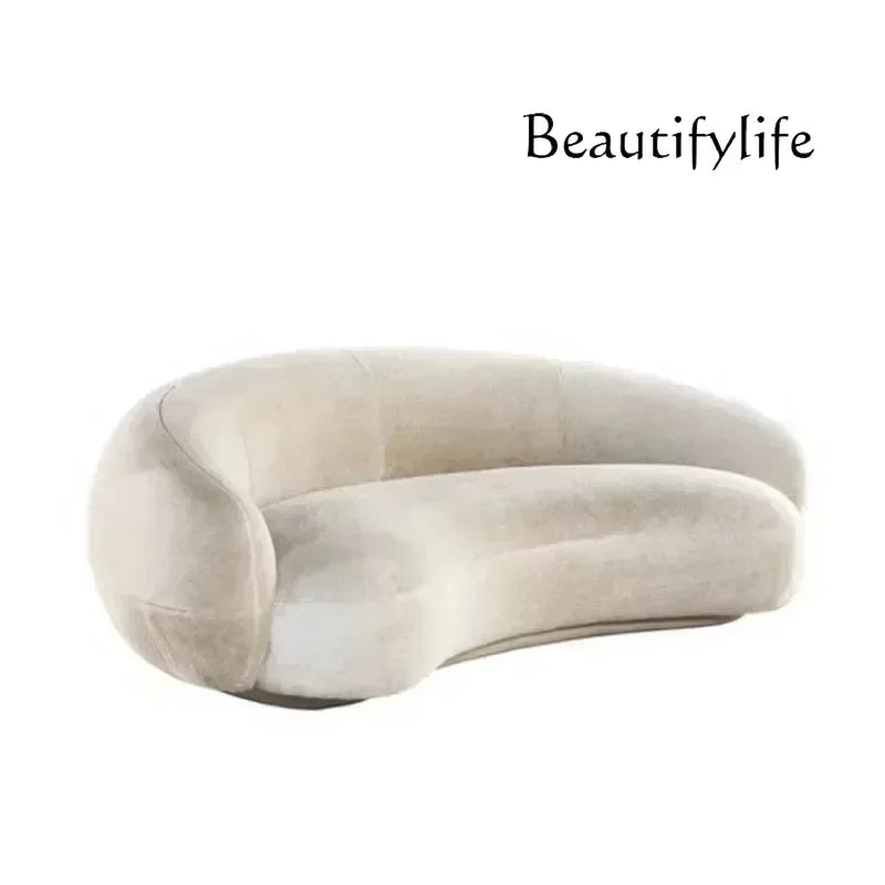 High-Quality Curved 3-Seater Luxury Sofa – Waterproof, Modern Scandinavian Design, L-Shaped Sectional for Living Room