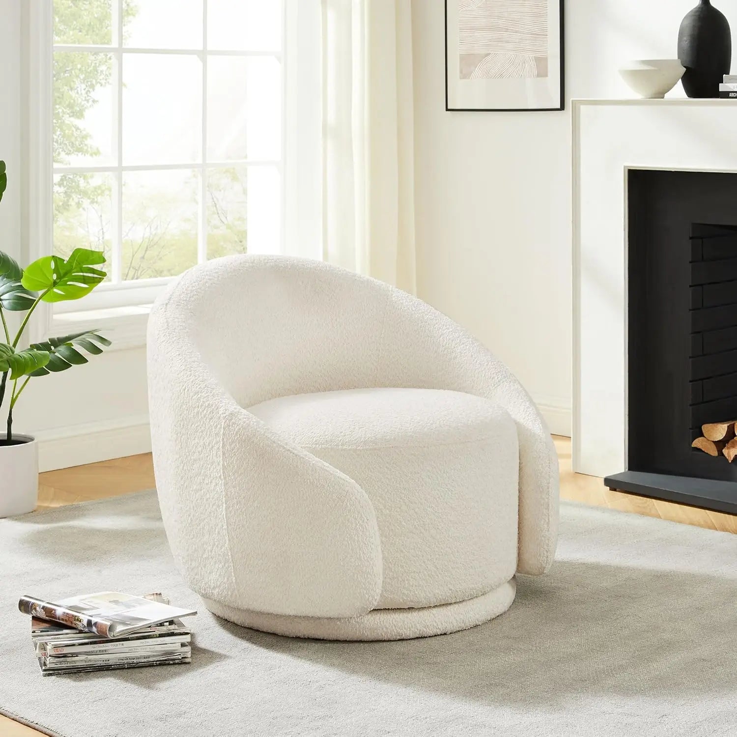 Luxury Modern Swivel Bouclé Chair
