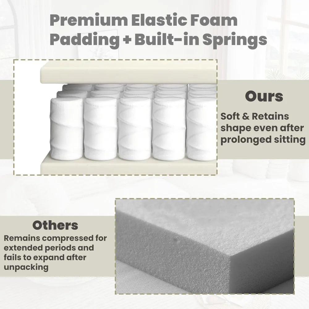 Luxury Curved Modern Sectional Sofa – Chenille Fabric, Deep Comfort, Oversized Design