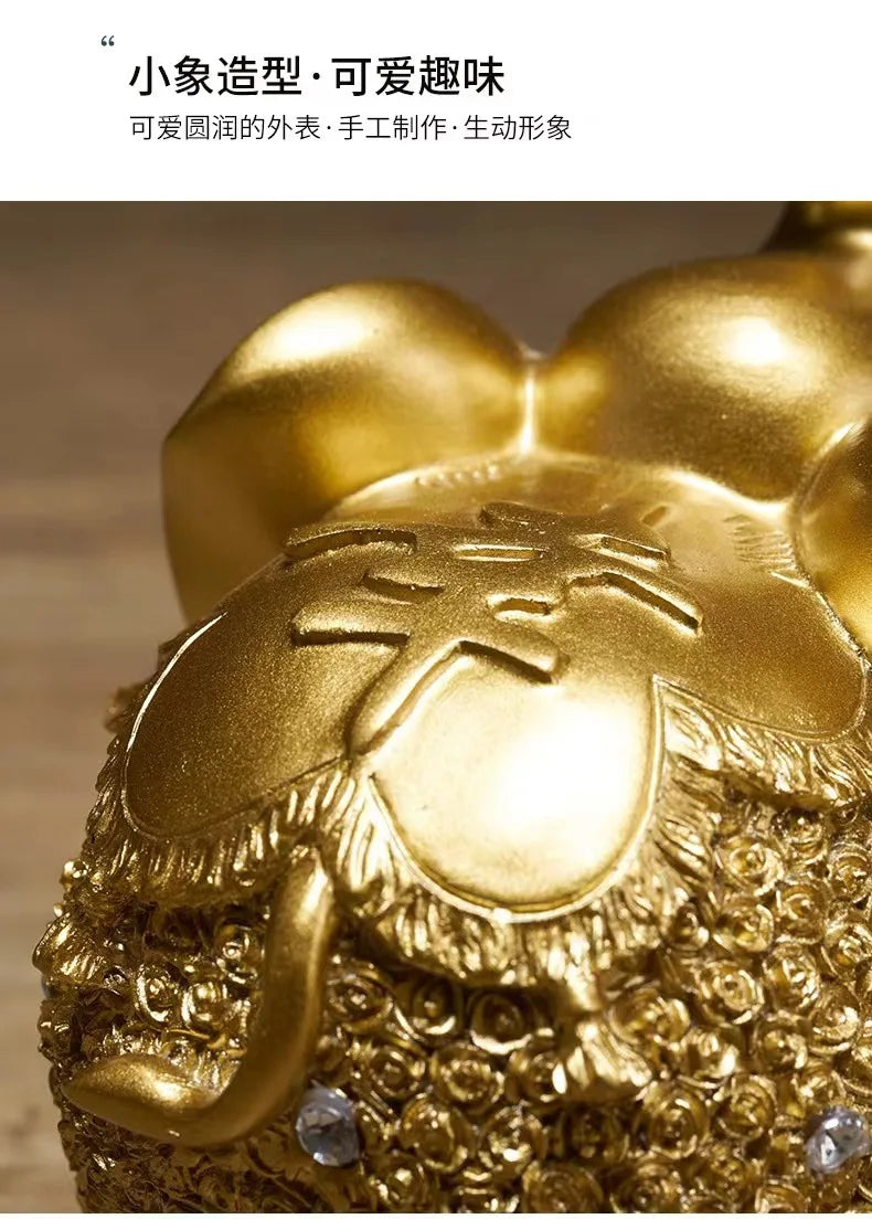 Elephant ornaments, living room wine cabinet, TV cabinet, creative home decor, entrance soft decorations, gifts, office