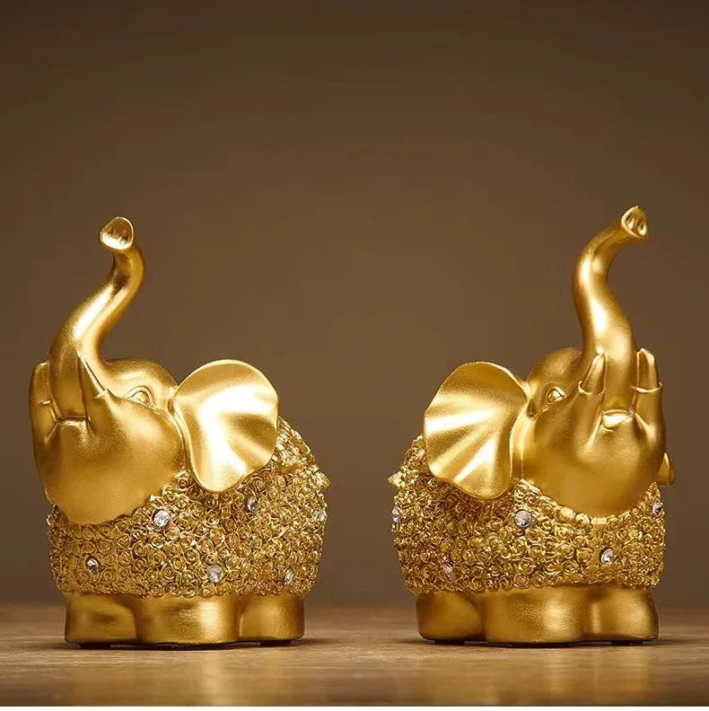 Elephant ornaments, living room wine cabinet, TV cabinet, creative home decor, entrance soft decorations, gifts, office