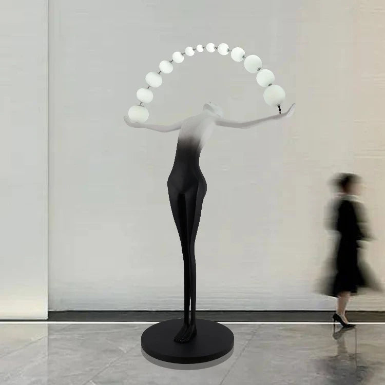 Minimalist Nordic Sculpture Floor Lamp – Warm LED Art Lighting